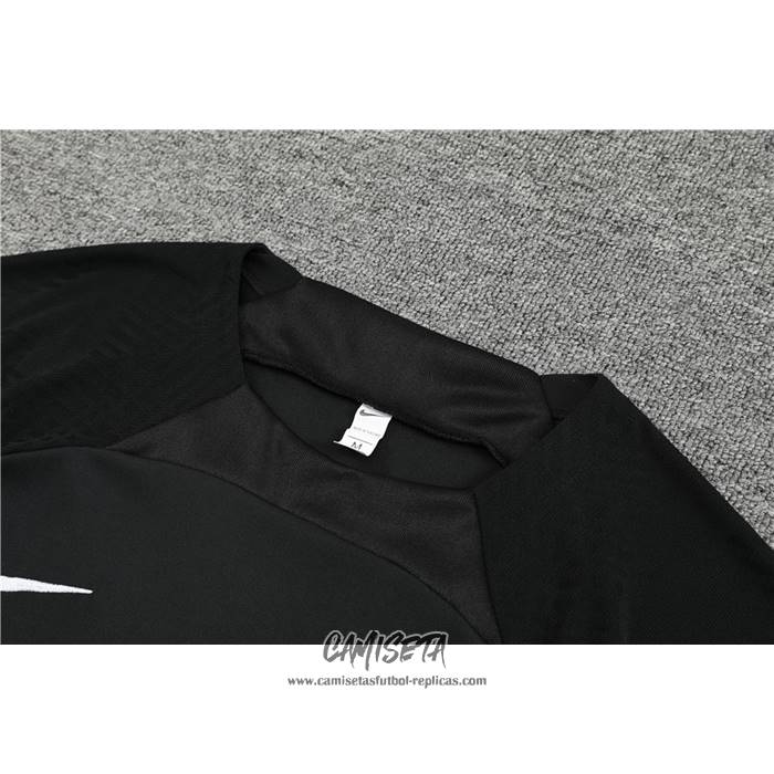 Chandal del Paris Saint-Germain 2022-2023 Manga Corta Negro - Pantalon Corto